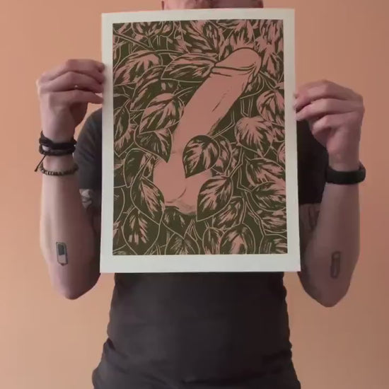 Nature Boy [pink] | homoerotic art screen print, Tom of Finland