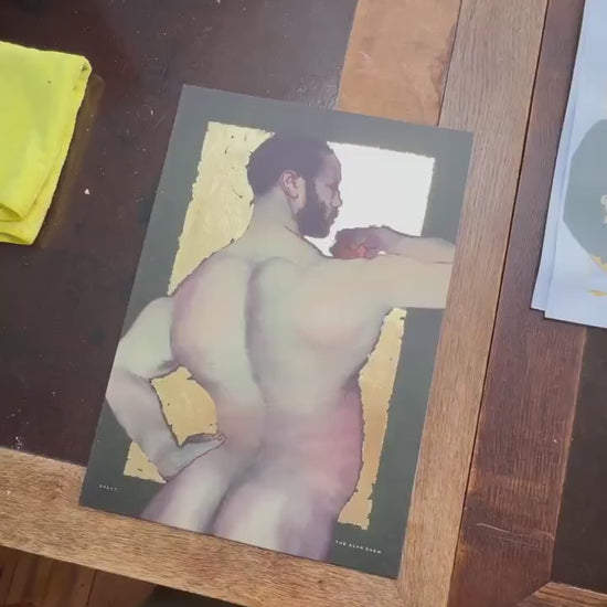 Crest [gold leaf] | gay art print, Tom of Finland, homoerotic art