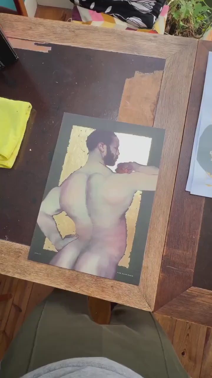 Crest [gold leaf] | gay art print, Tom of Finland, homoerotic art